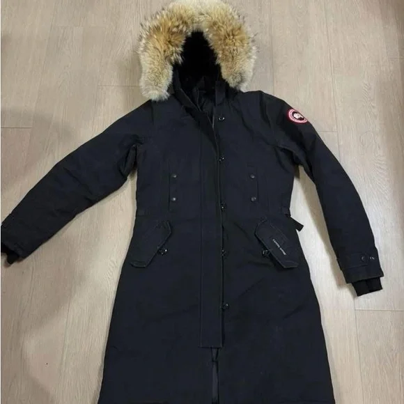 Canada Goose Black Kensington Parka with Fur Hood - Picture 3 of 6